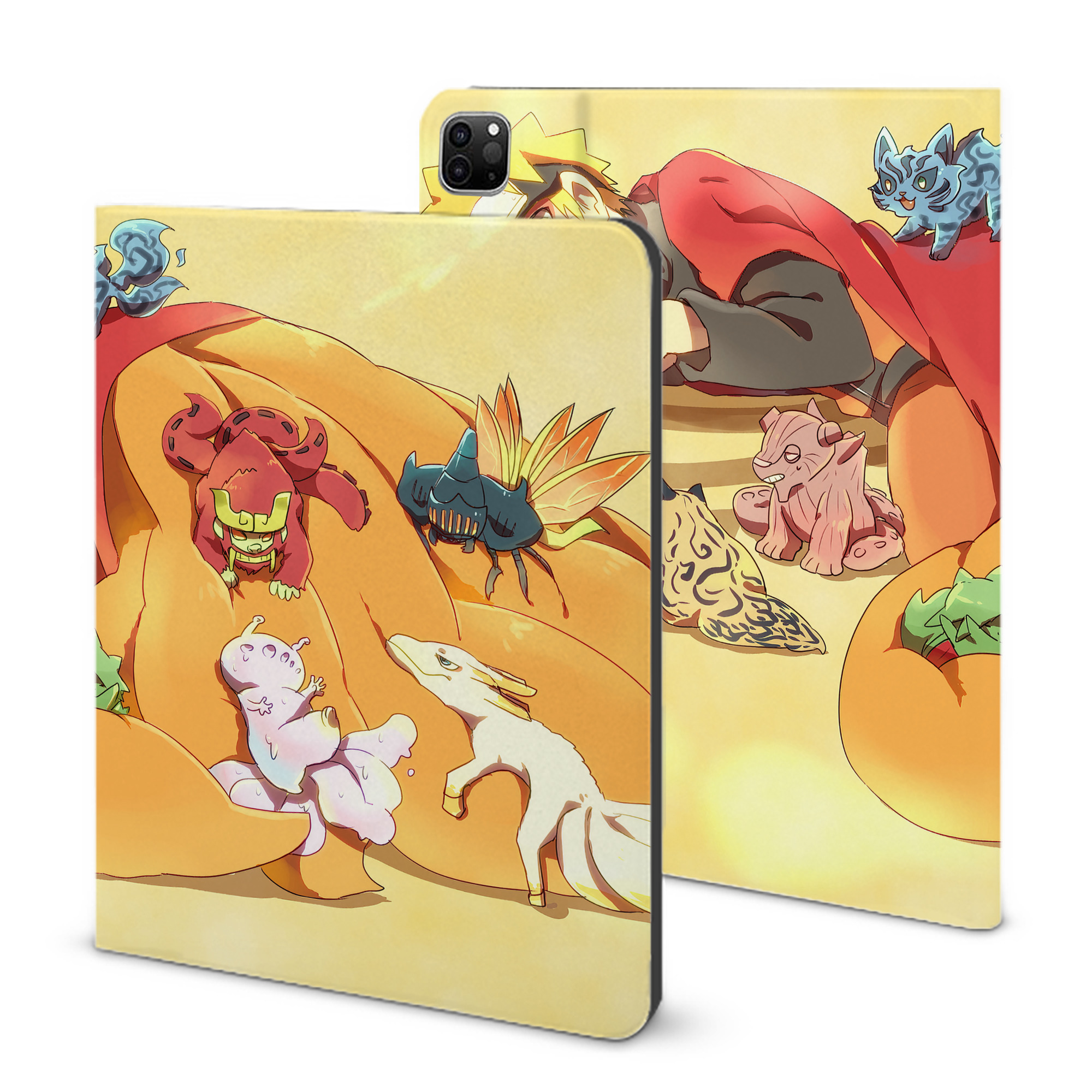 （画像用） NARUTO -ナルト- NARUTO -ナルト- 疾風伝 IPad ケース ブック型 PUレザー TPU 耐衝撃 軽量 薄型 ペン収納なし 全面保護 IPad 各モデル対応